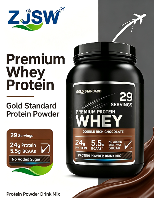 Gold Standard Whey Protein Powder, Double Rich Chocolate, 24g Protein & 5.5g BCAAs Per Serving, 29 Servings, No Added Sugar, Muscle Support Protein Powder Drink Mix