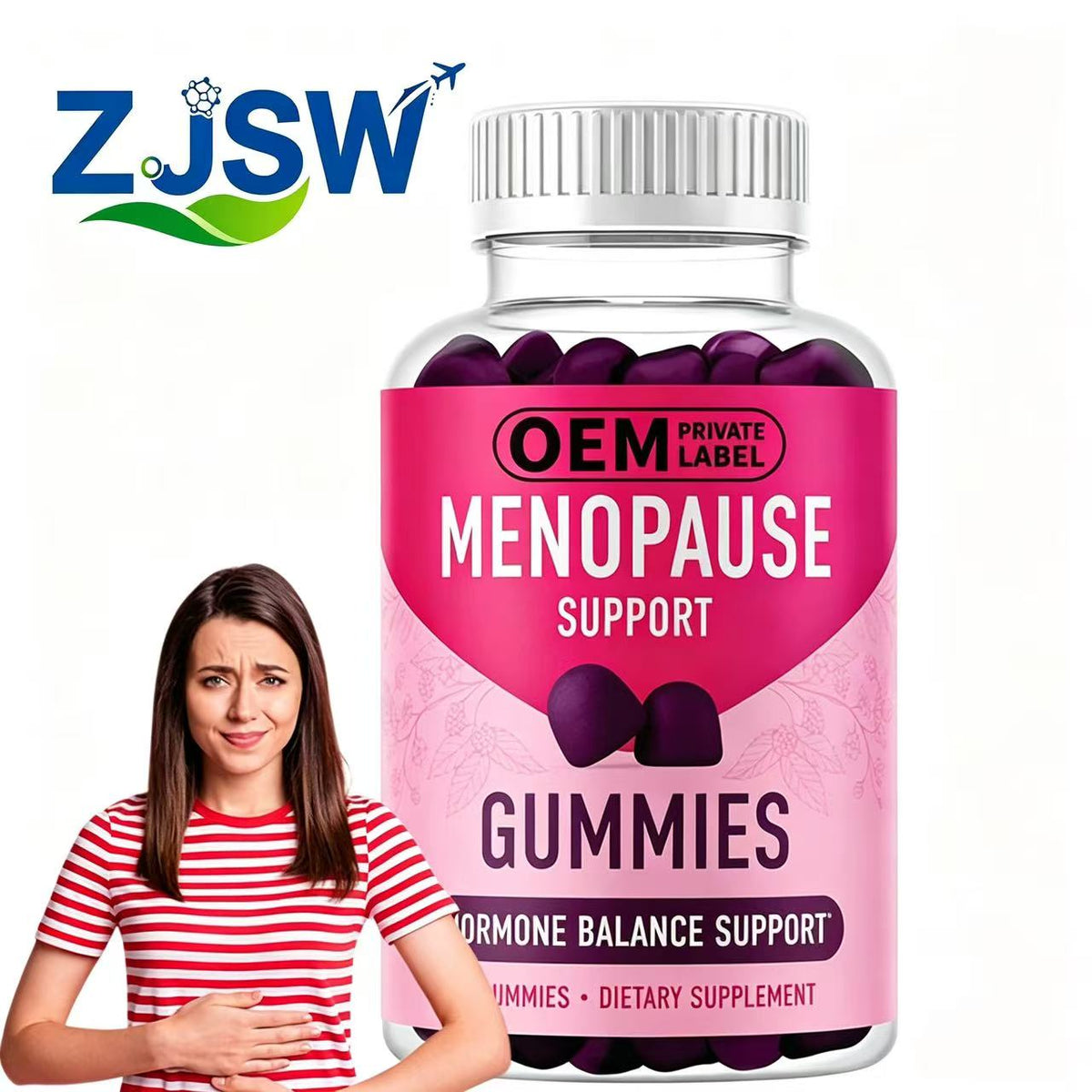 ZJSW Menopause Support Gummies – Hormone Balance Support (60 Gummies)