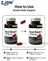 ZJSW Beet Root+ with Nitrates (180 Vegetarian Capsules)