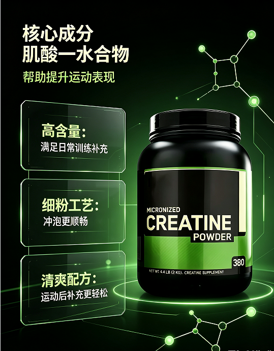 纯微粉化肌酸一水合物粉末 - 2公斤
