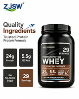 Gold Standard Whey Protein Powder, Double Rich Chocolate, 24g Protein & 5.5g BCAAs Per Serving, 29 Servings, No Added Sugar, Muscle Support Protein Powder Drink Mix