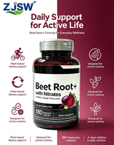 ZJSW Beet Root+ with Nitrates (180 Vegetarian Capsules)