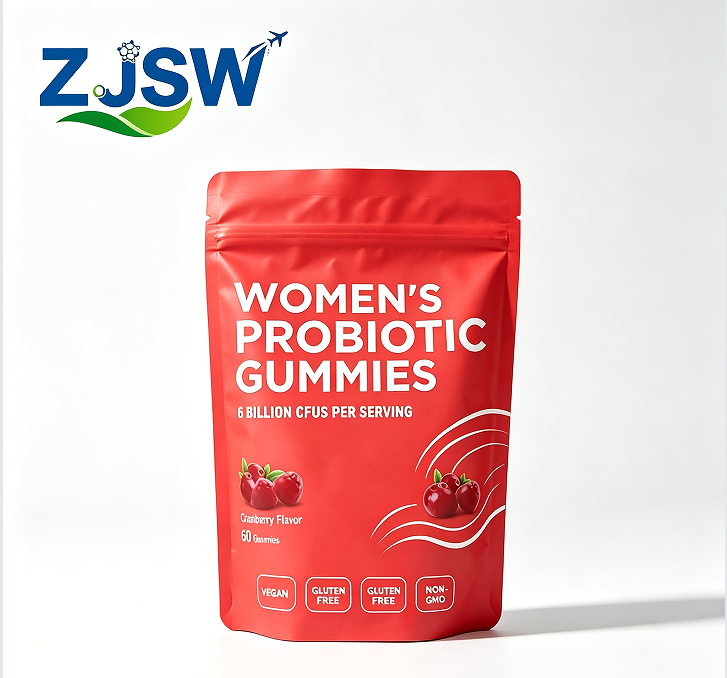 ZJSW Women's Probiotic Gummies, 6 Billion CFUs Per Serving, Cranberry Flavor, 60 Gummies, Vegan, Gluten Free & Non-GMO Dietary Supplemen