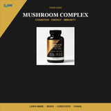 OEM/ODM Mushroom Complex Supplement – 60 Vegan Capsules | Lion's Mane, Reishi, Cordyceps & Chaga