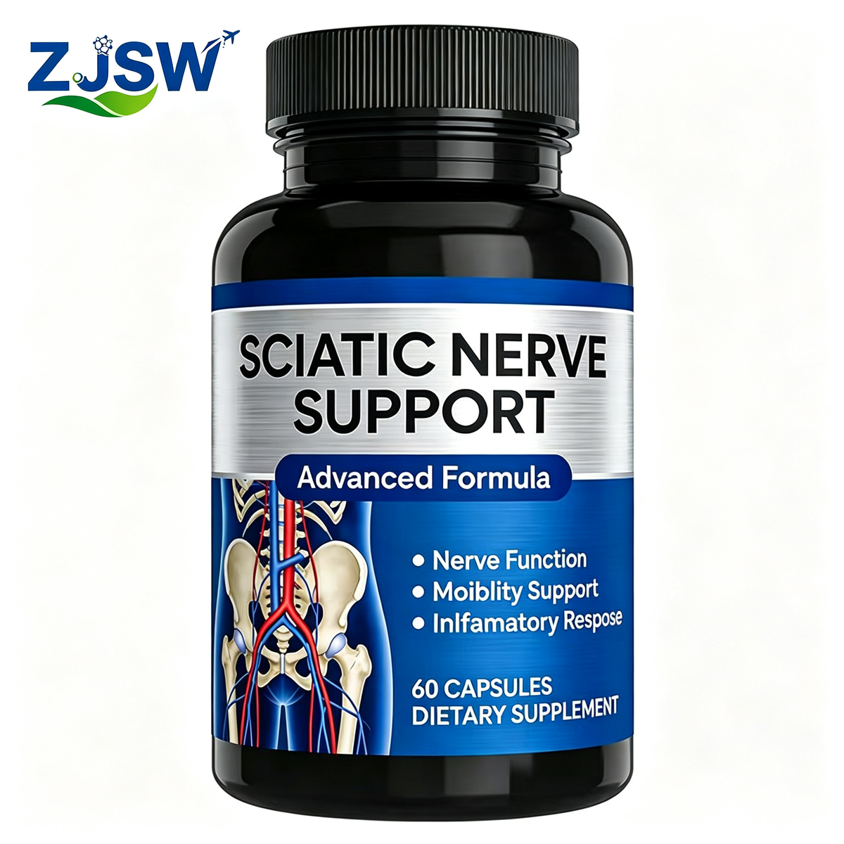 OEM Sciatic Nerve Capsules with Alpha-Lipoic Acid and Turmeric Supplement for Sciatic