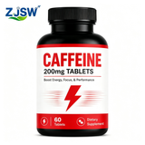 OEM Private Label 200mg Caffeine Pills Capsules with L-Theanine Focused Energy Supplements Boost Energy, Focus, & Performance