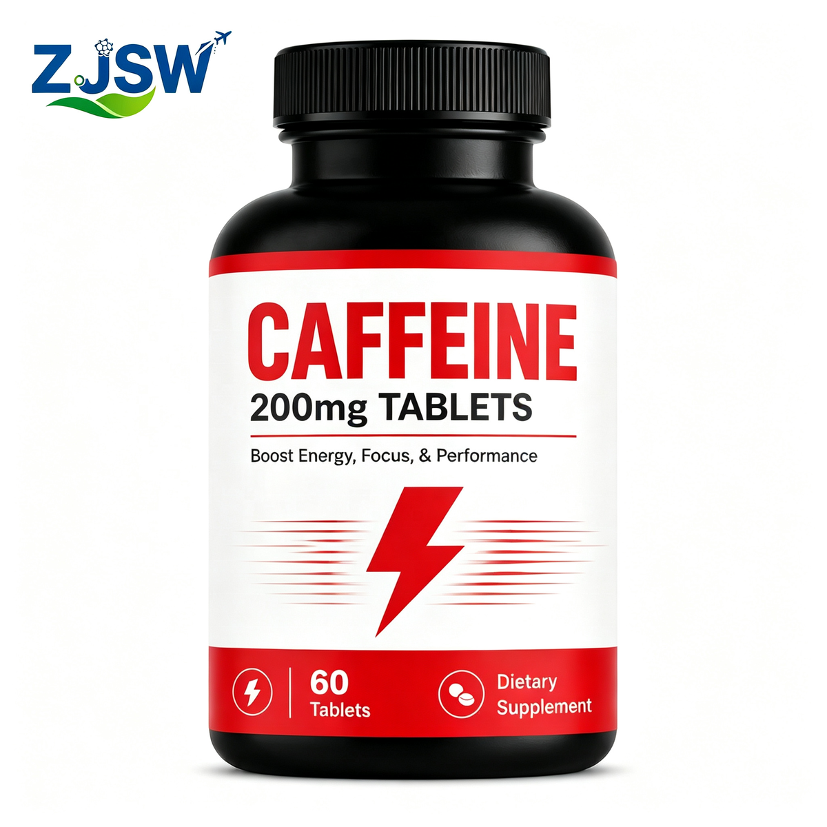 OEM Private Label 200mg Caffeine Pills Capsules with L-Theanine Focused Energy Supplements Boost Energy, Focus, & Performance