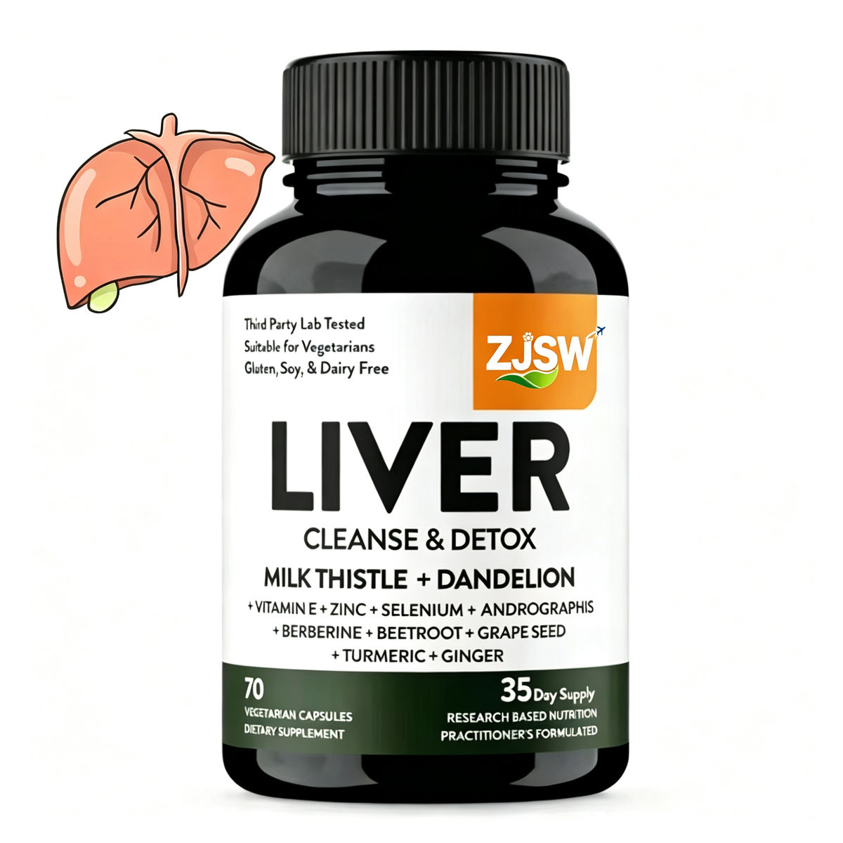 OEM/ODM Private Label Factory Supply Liver Cleanse Capsules for Women and Men 70 Capsules Support Liver Health