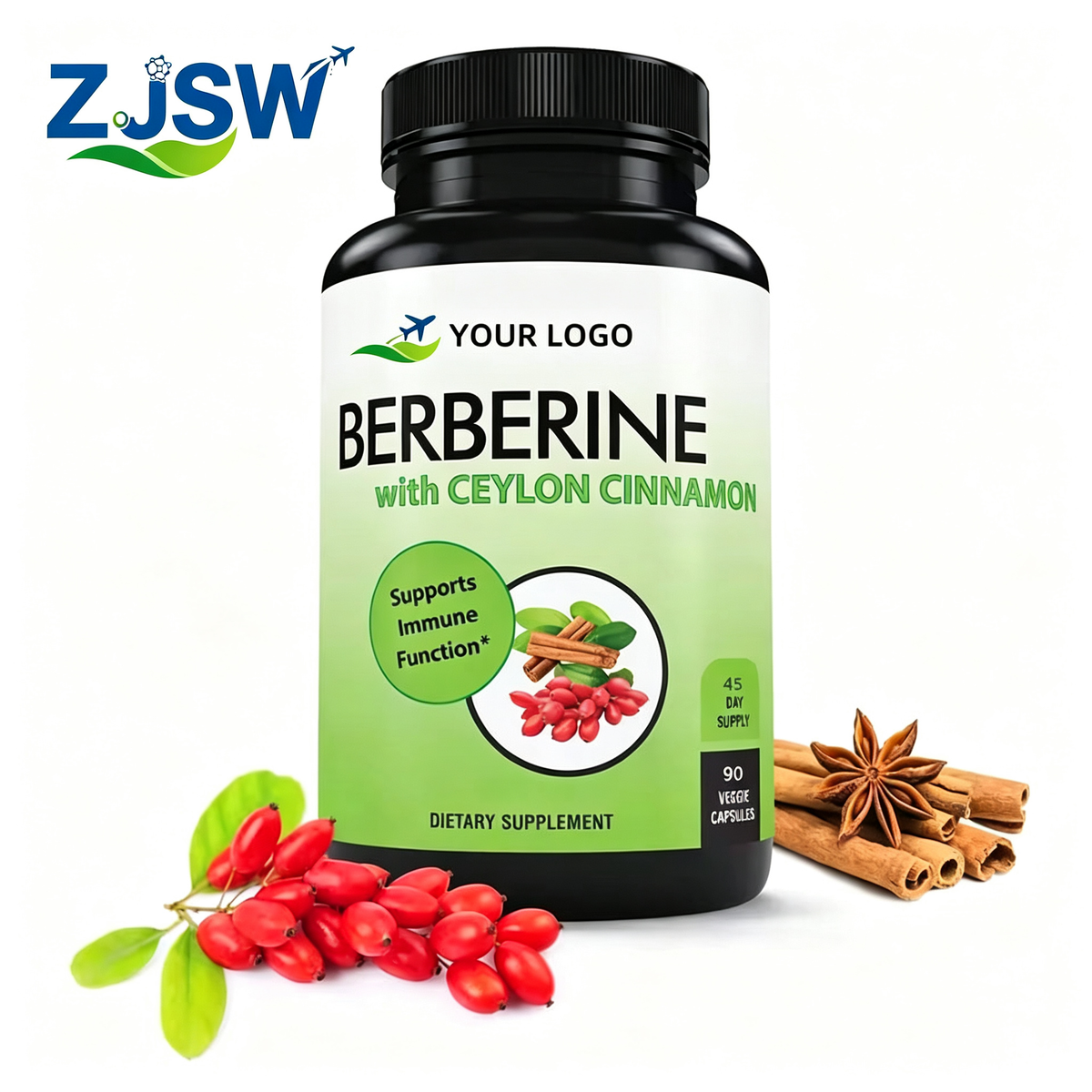 Herbal Extract Berberine HCl Capsules (400mg/500mg) - Immune Support
