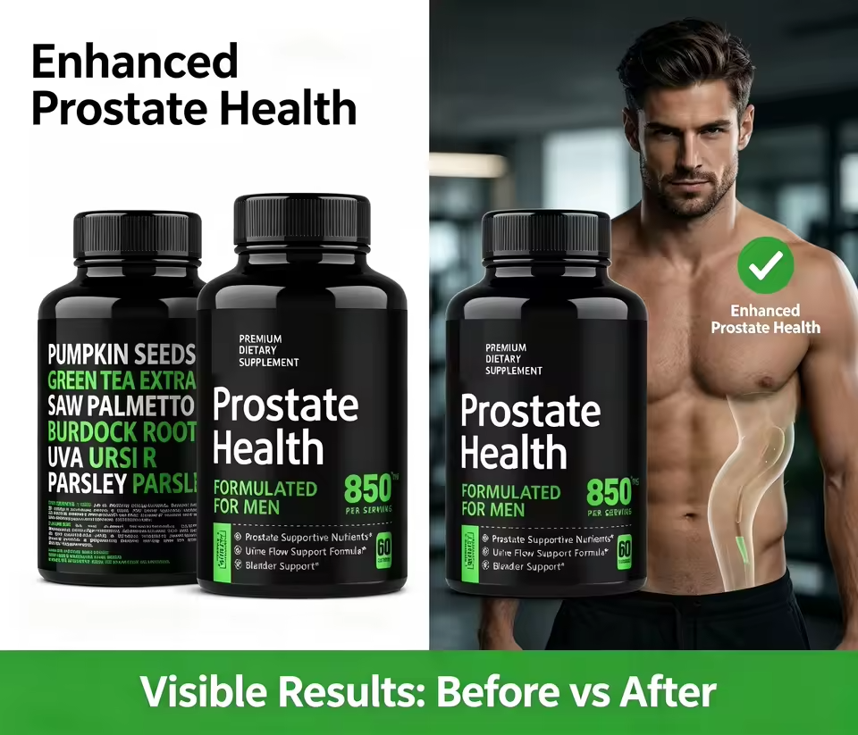 OEM/ODM Saw Palmetto Men's Prostate Capsules 60 Count – Vegan Health Formula for Adult Men