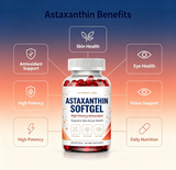 Astaxanthin Softgels High Natural Antioxidant – Skin & Eye Daily Wellness (120 Counts) | OEM Private Label