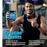 ZJSW Creatine Monohydrate Gummies – Blueberry Flavor 5000mg (120 Vegan Gummies)