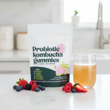 ZJSW Probiotic Kombucha Gummies – Berry Bliss Flavor (30 Gummies)