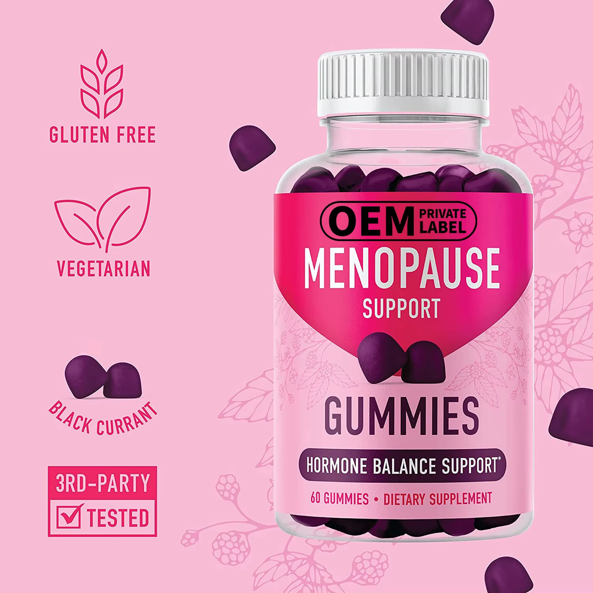 ZJSW Menopause Support Gummies – Hormone Balance Support (60 Gummies)