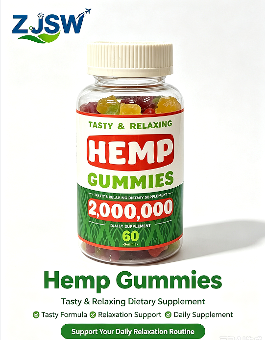 ZJSW Hemp Gummies - Tasty & Relaxing Supplement (60 Gummies)