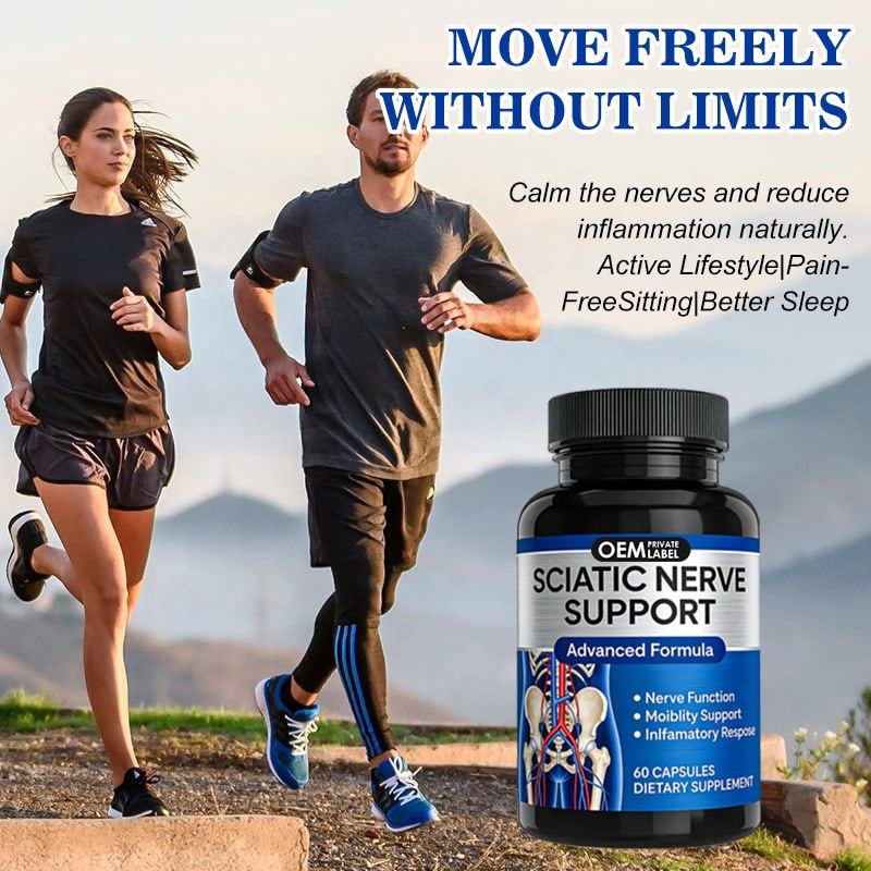 OEM Sciatic Nerve Capsules with Alpha-Lipoic Acid and Turmeric Supplement for Sciatic