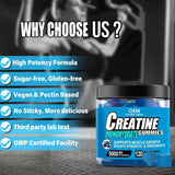 ZJSW Creatine Monohydrate Gummies – Blueberry Flavor 5000mg (120 Vegan Gummies)