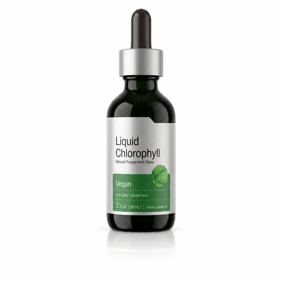 Liquid Chlorophyll Drops – Natural Peppermint Flavor