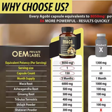 Male Supplement Maca Root Capsule Extract Tongkat Ali Root Extract Maca Pills Tribulus Terrestris Capsules
