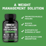 SLIM PLUS Fat Burner Capsules for Women - Weight Loss Accelerator (60 Capsules)
