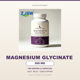 Magnesium Glycinate 200mg - Calm, Relax & Sleep Support