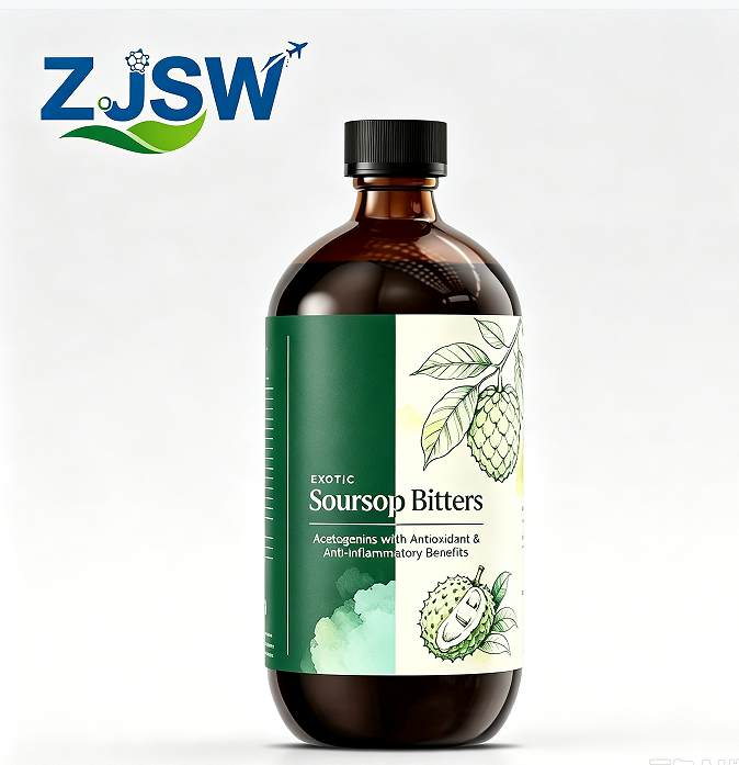 ZJSW Exotic Soursop Bitters Liquid, Soursop Herbal Tincture with Acetogenins, Antioxidant & Anti-Inflammatory Botanical Supplement