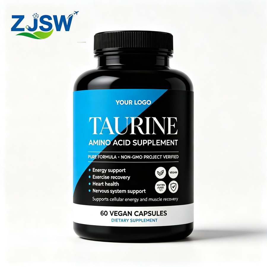 Taurine Amino Acid Supplement – 60 Vegan Capsules | Pure Formula, Non-GMO
