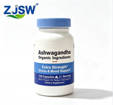 ZJSW Extra Strength Ashwagandha with Black Pepper (120 Vegetarian Capsules)