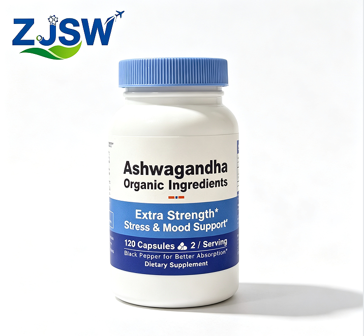 ZJSW Extra Strength Ashwagandha with Black Pepper (120 Vegetarian Capsules)