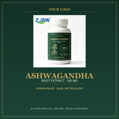 Ashwagandha Root Extract 300mg – Stress Relief & Sleep Support (60 Vegan Capsules)