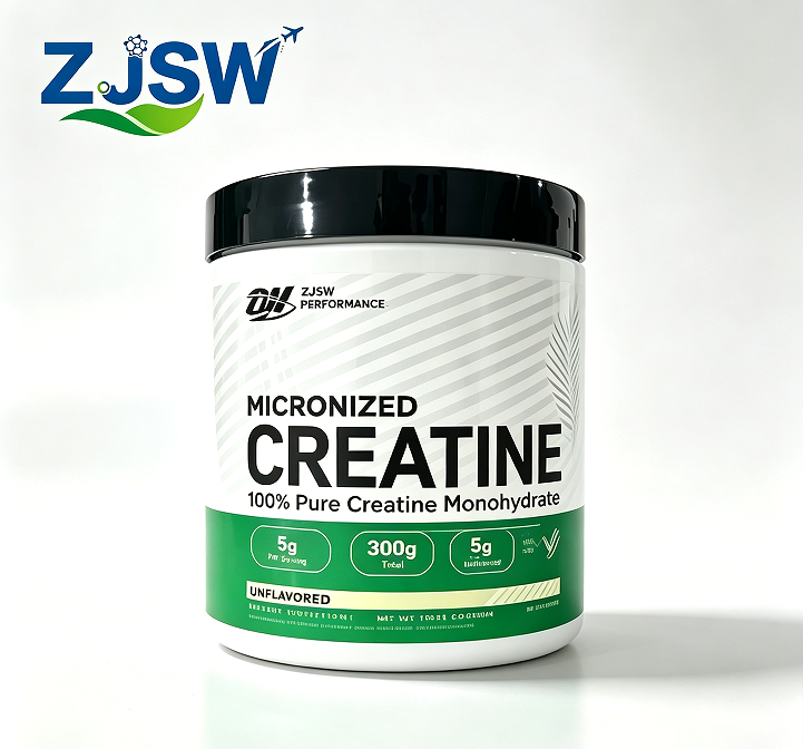 ZJSW Micronized Creatine Powder, 100% Pure Creatine Monohydrate, 5g Per Serving, Unflavored, 300g for Muscle Building & Workout Performance